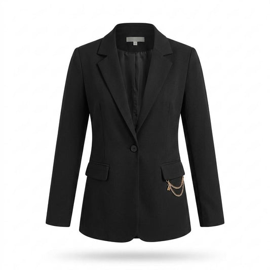 Allsaints Leather - Riron | Single-Button Notched-Lapel Blazer Women
