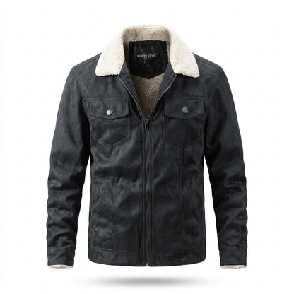 Allsaints Leather - Arken | Sherpa-Lined Zip-Up Jacket Men