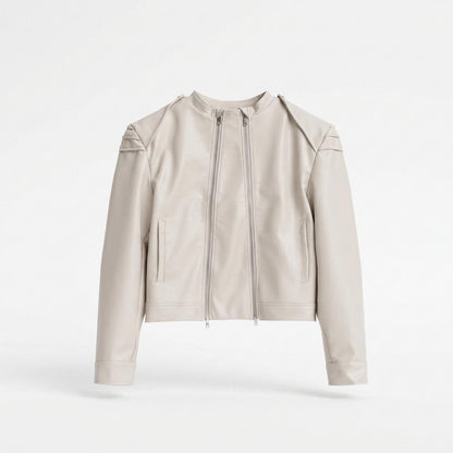Allsaints Leather - Calan | Double-Zip Cropped Leather Jacket Women