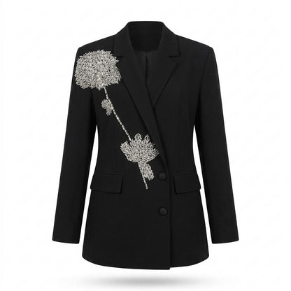 Allsaints Leather - Alkar | Embroidered Single-Breasted Blazer Women