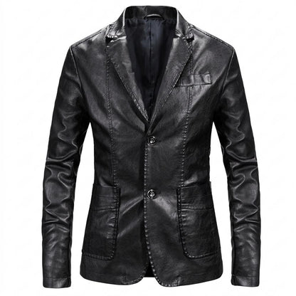 Allsaints Leather - Eogal | Faux-Leather Two-Button Blazer Men