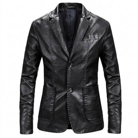 Allsaints Leather - Eogal | Faux-Leather Two-Button Blazer Men