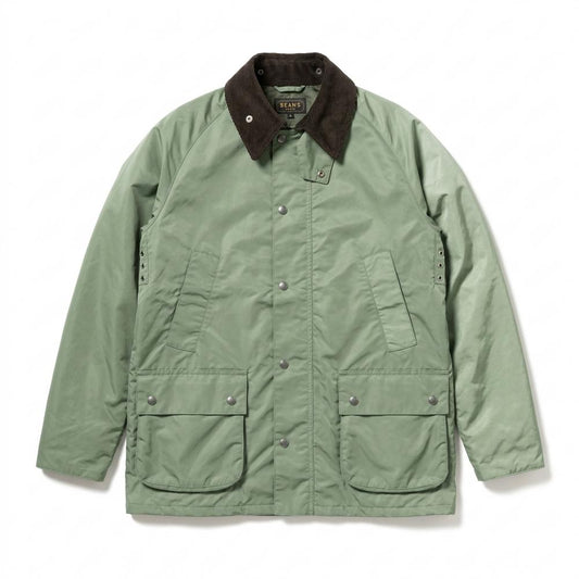Allsaints Leather - Vasil | Corduroy-Collar Snap-Button Jacket Men