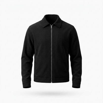 Allsaints Leather - Kesen | Ribbed Zip-Up Jacket Men