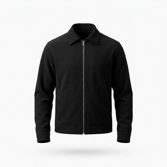 Allsaints Leather - Kesen | Ribbed Zip-Up Jacket Men