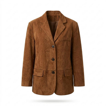 Allsaints Leather - Tiven | Suede-Effect Single-Breasted Blazer Women