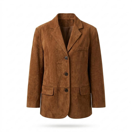 Allsaints Leather - Tiven | Suede-Effect Single-Breasted Blazer Women