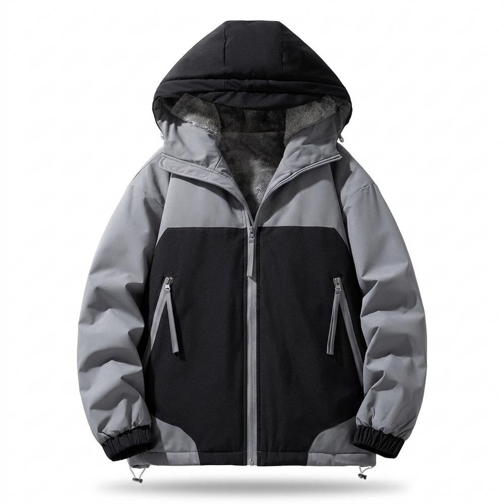 Allsaints Leather - Minor | Fleece-Lined Color-Block Jacket Men
