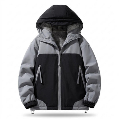 Allsaints Leather - Minor | Fleece-Lined Color-Block Jacket Men