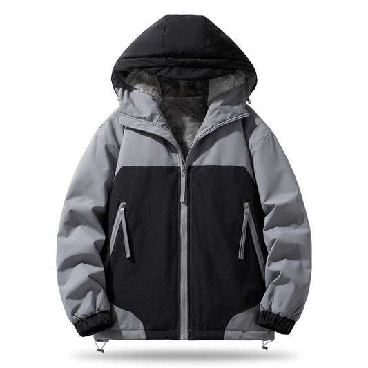 Allsaints Leather - Minor | Fleece-Lined Color-Block Jacket Men