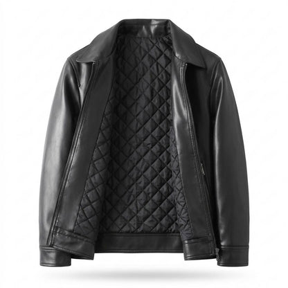 Allsaints Leather - Tufir | Quilted Zip-Up Leather Jacket Men