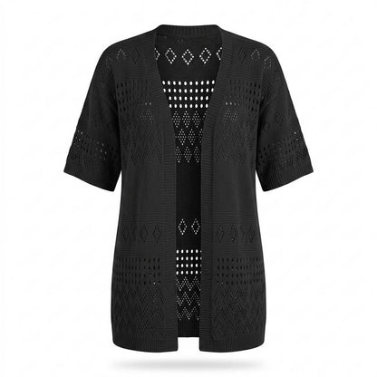 Allsaints Leather - Eltir | Open-Knit Short-Sleeved Knit Cardigan Women