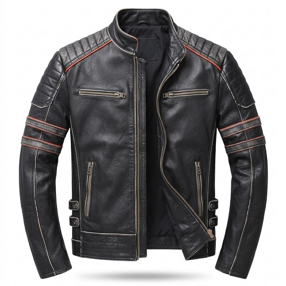 Allsaints Leather - Mimor | Quilted Slim-Fit Leather Jacket Men