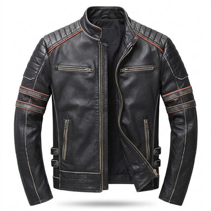 Allsaints Leather - Mimor | Quilted Slim-Fit Leather Jacket Men