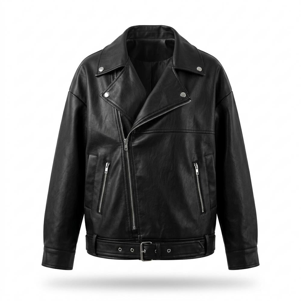Allsaints Leather - Vever | Oversized Asymmetrical Leather Jacket Women