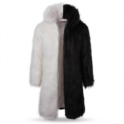 Allsaints Leather - Kenal | Split-Color Faux Fur Coat Unisex