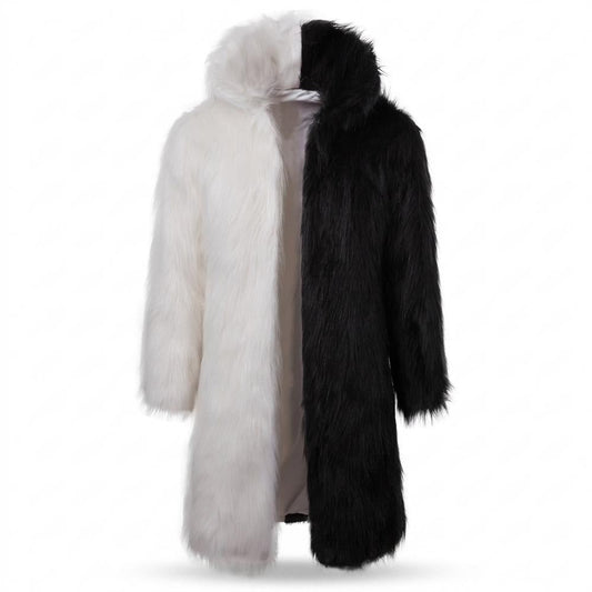 Allsaints Leather - Kenal | Split-Color Faux Fur Coat Unisex