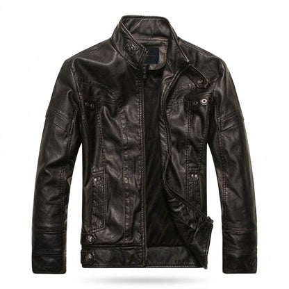 Allsaints Leather - Lizan | Zip-Up Stand-Collar Leather Jacket Men