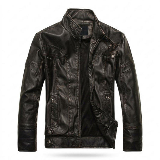 Allsaints Leather - Lizan | Zip-Up Stand-Collar Leather Jacket Men