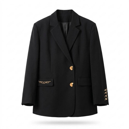 Allsaints Leather - Nimar | Two-Button Embroidered Blazer Women