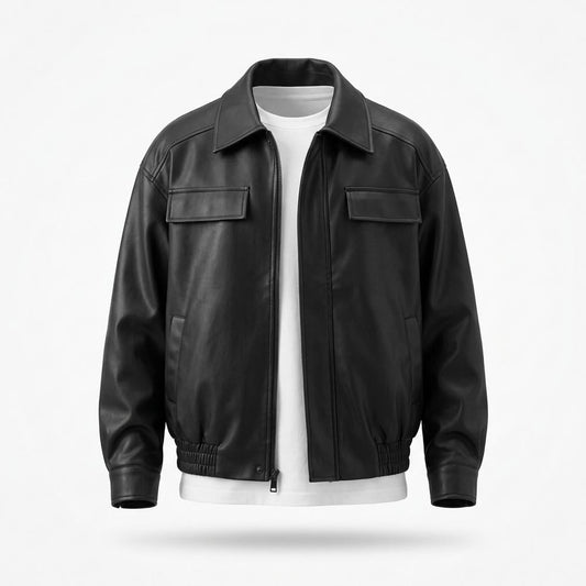 Allsaints Leather - Dilul | Zip-Up Collared Leather Jacket Men