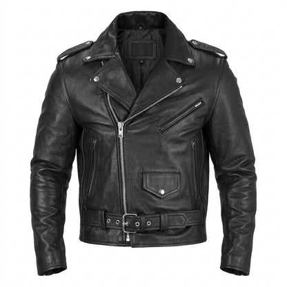 Allsaints Leather - Damuv | Asymmetrical Belted Leather Jacket Unisex