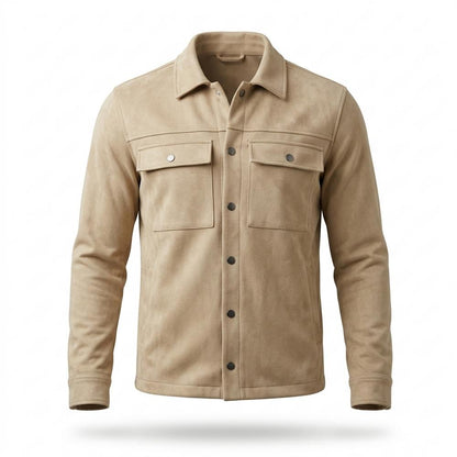 Allsaints Leather - Setal | Suede Button-Up Jacket Men