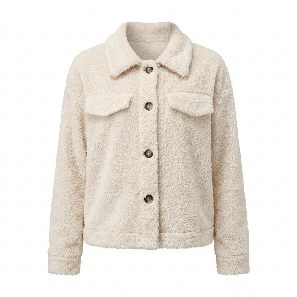 Allsaints Leather - Allom | Fleece Button-Up Jacket Women