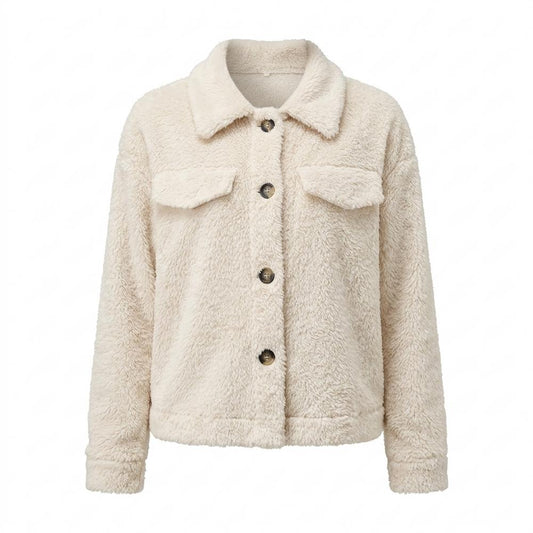 Allsaints Leather - Allom | Fleece Button-Up Jacket Women
