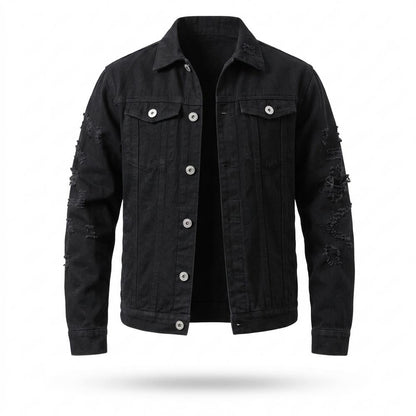 Allsaints Leather - Vibar | Distressed Button-Front Denim Jacket Men