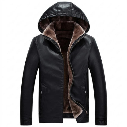 Allsaints Leather - Movur | Lined Hooded Leather Jacket Men