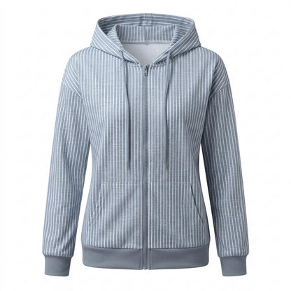 Allsaints Leather - Vamin | Striped Zip-Up Hoodie Women