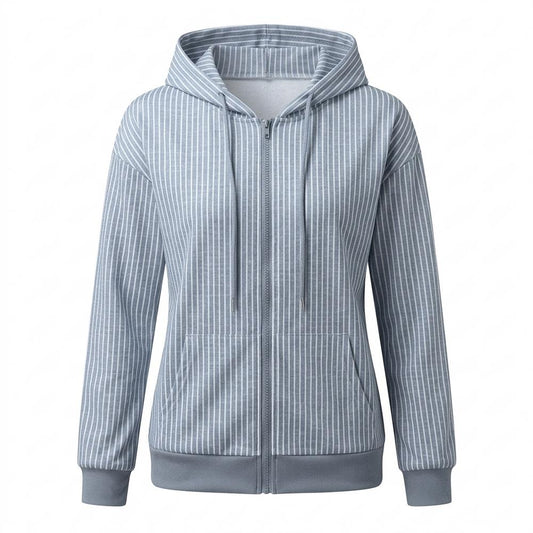 Allsaints Leather - Vamin | Striped Zip-Up Hoodie Women