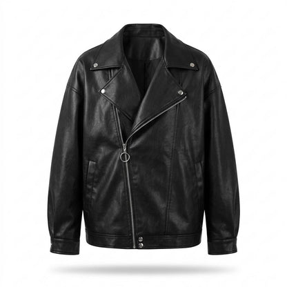 Allsaints Leather - Zenor | Asymmetrical Oversized Leather Jacket Unisex