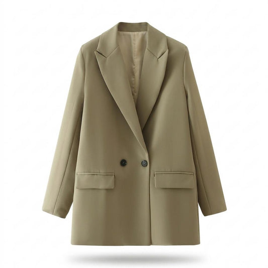 Allsaints Leather - Tinal | Double-Breasted Relaxed-Fit Blazer Women