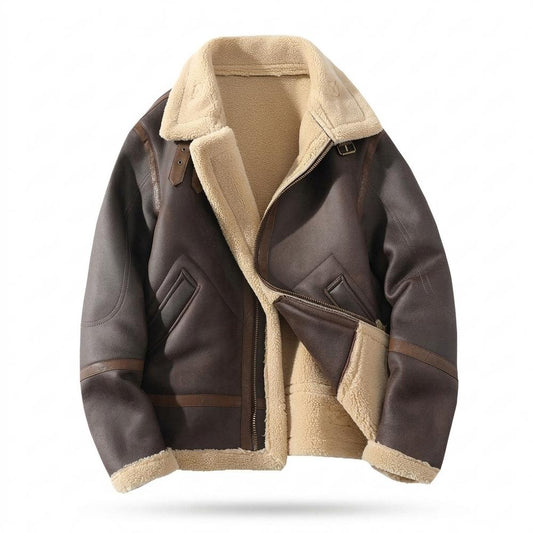 Allsaints Leather - Lalen | Shearling-Lined Aviator-Style Jacket Men