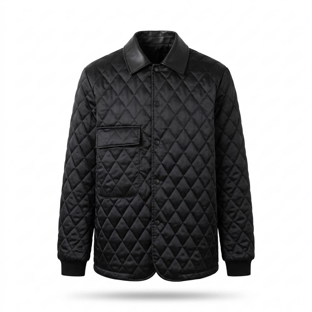 Allsaints Leather - Lonal | Quilted Leather-Collared Jacket Men