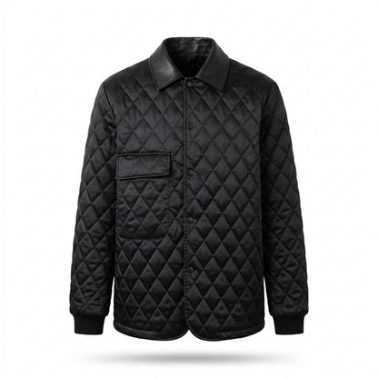 Allsaints Leather - Lonal | Quilted Leather-Collared Jacket Men