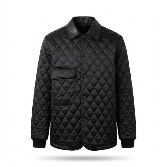 Allsaints Leather - Lonal | Quilted Leather-Collared Jacket Men