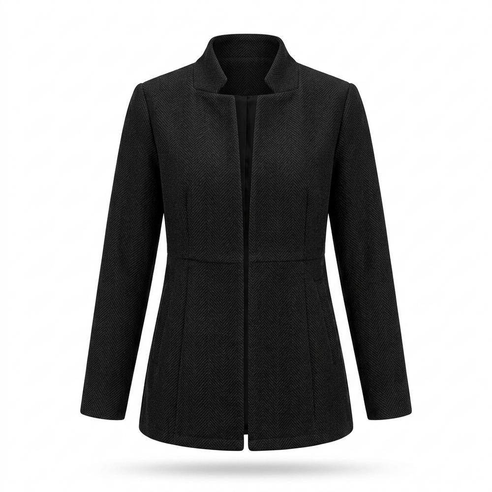 Allsaints Leather - Maren | Stand-Collar Herringbone Jacket Women