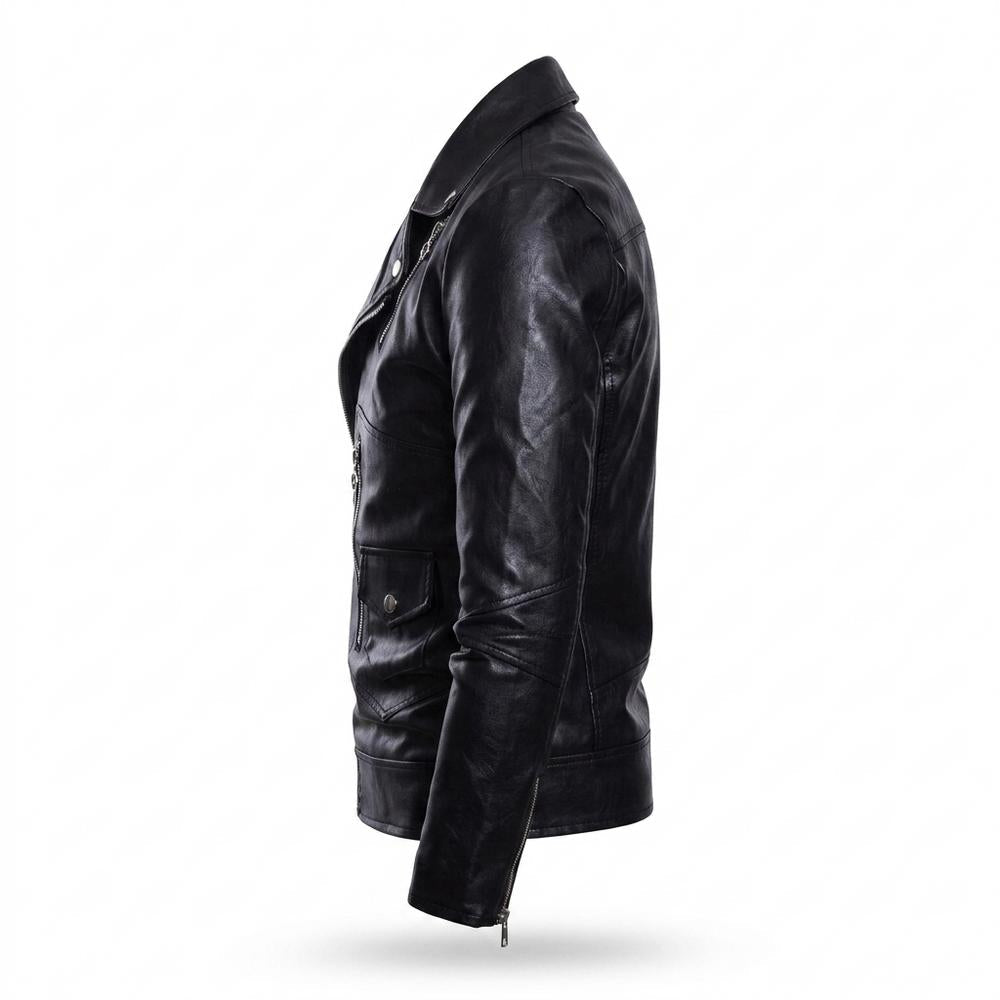 Allsaints Leather - Yotak | Asymmetrical Tailored Leather Jacket Men