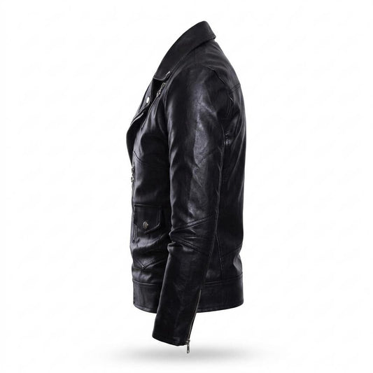 Allsaints Leather - Yotak | Asymmetrical Tailored Leather Jacket Men