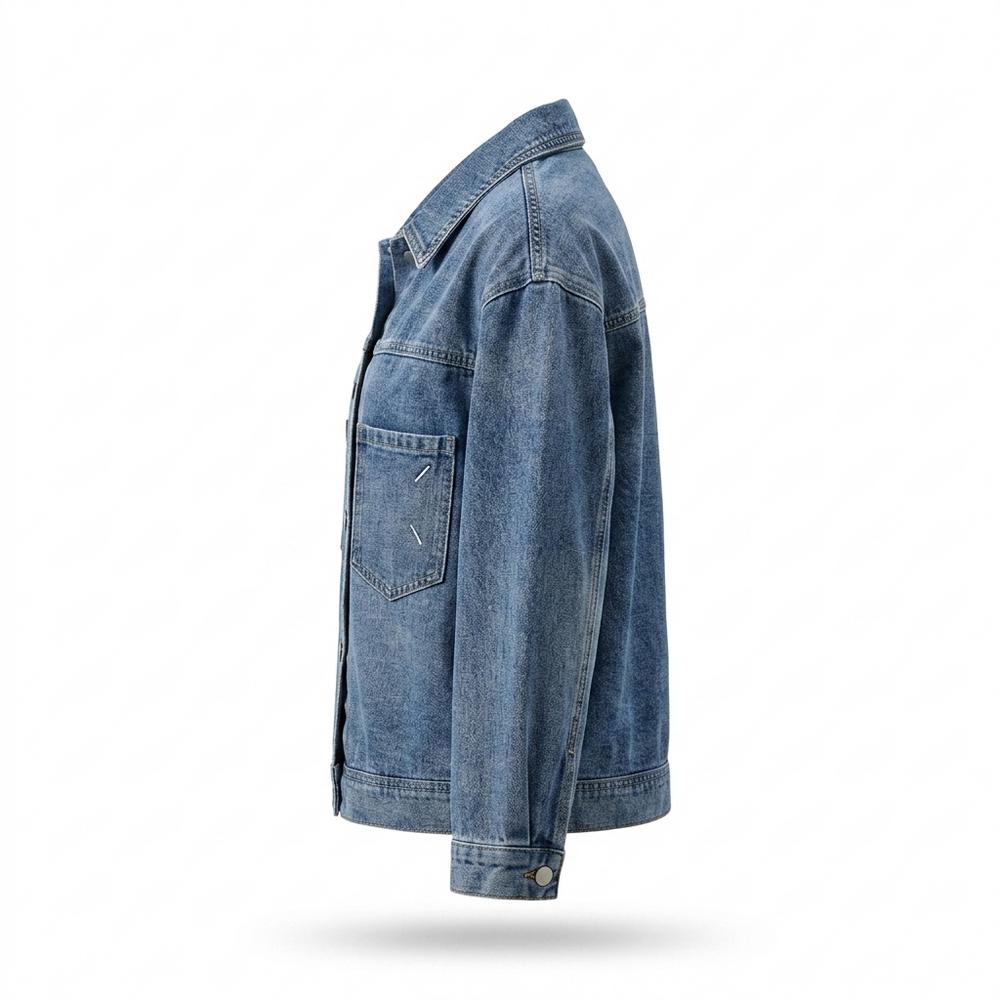 Allsaints Leather - Taser | Buttoned Relaxed Fit Denim Jacket Women