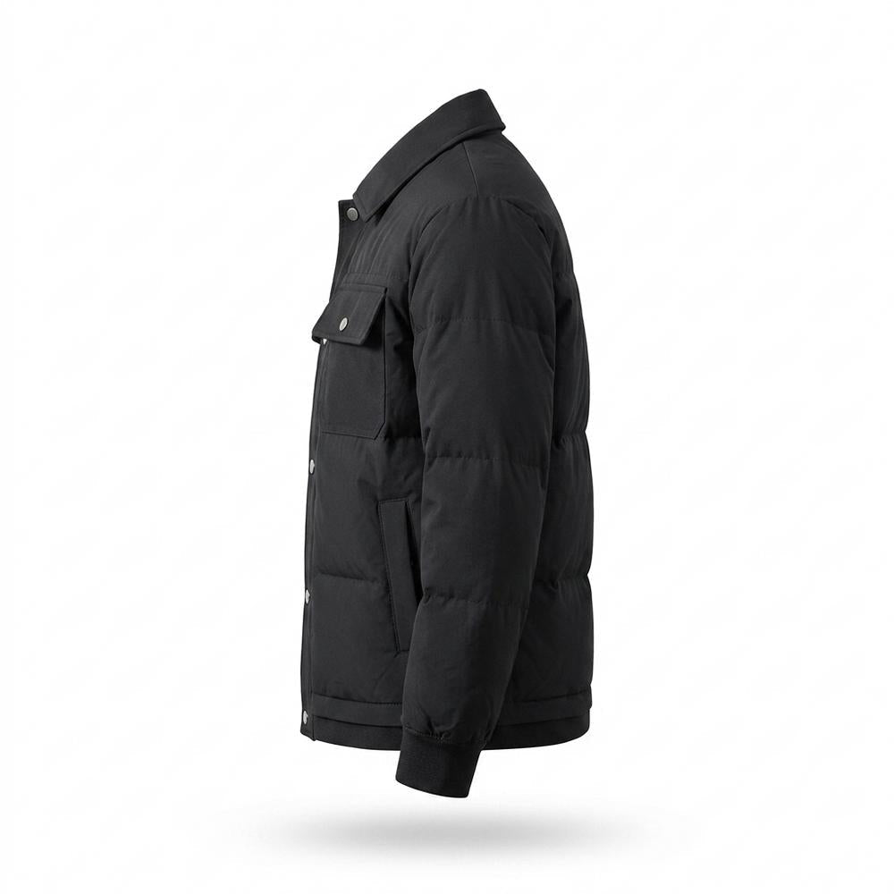 Allsaints Leather - Maken | Quilted Button-Front Jacket Men