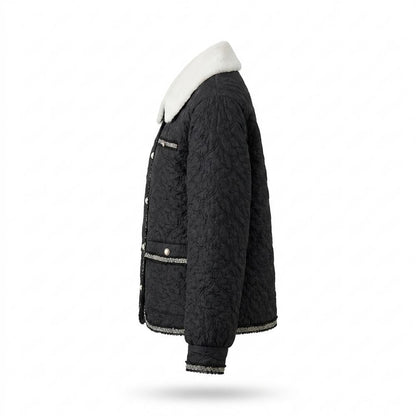 Allsaints Leather - Yomir | Quilted Contrast Collar Jacket Women