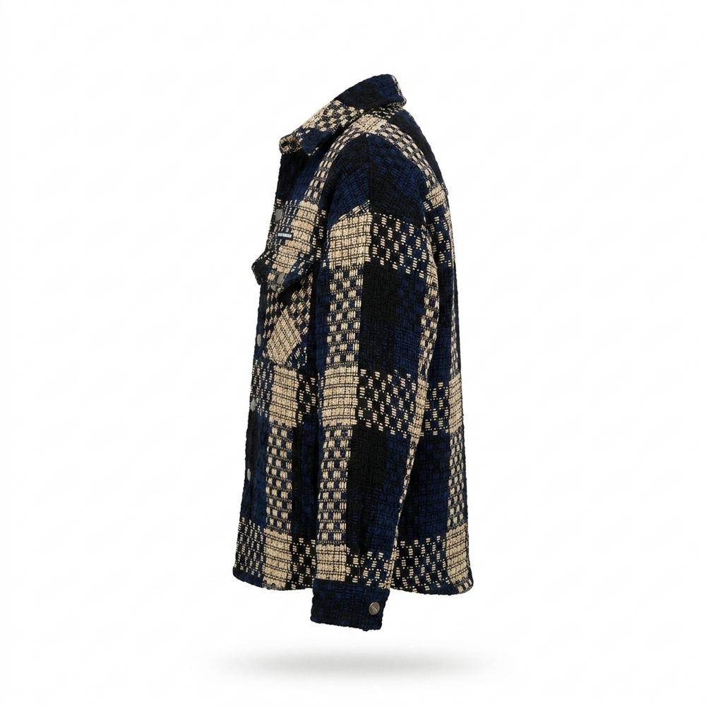 Allsaints Leather - Damel | Textured Checkered Jacket Unisex
