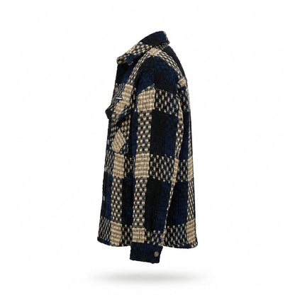 Allsaints Leather - Damel | Textured Checkered Jacket Unisex