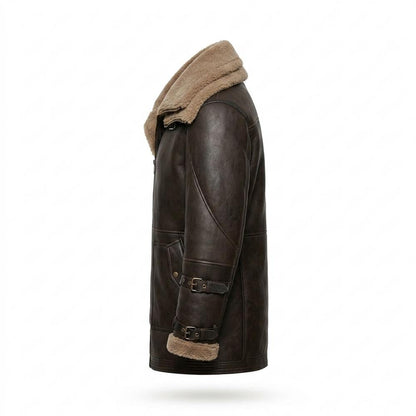 Allsaints Leather - Vadar | Shearling-Lined Longline Coat Men