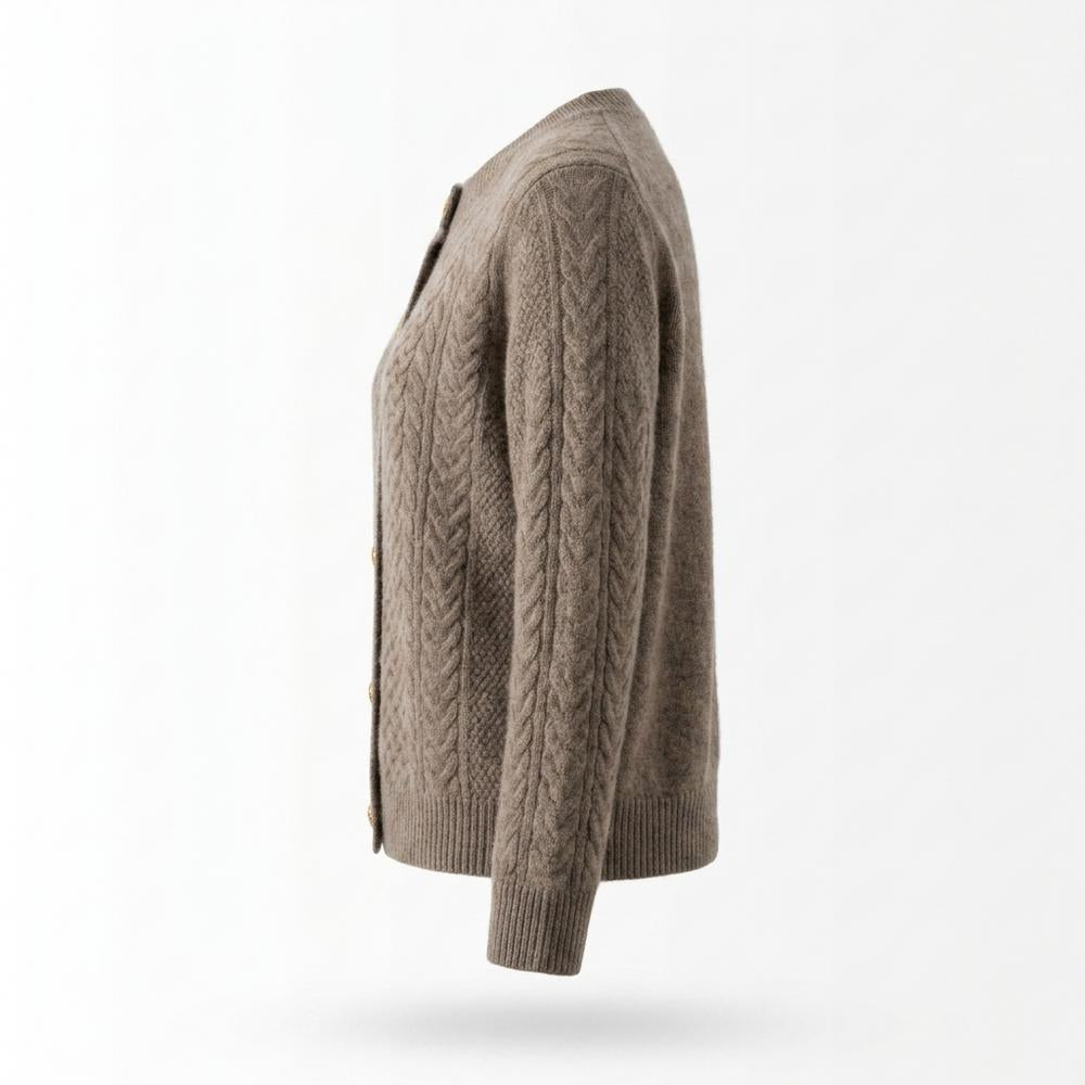 Allsaints Leather - Valev | Cable-Knit Button-Front Knit Cardigan Women