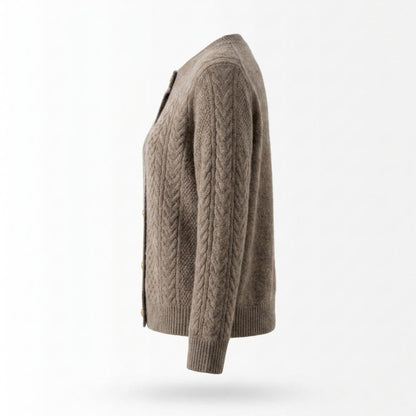 Allsaints Leather - Valev | Cable-Knit Button-Front Knit Cardigan Women